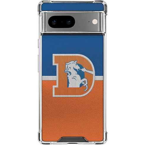 NFL Denver Broncos Vintage Google Pixel 7a Clear Case